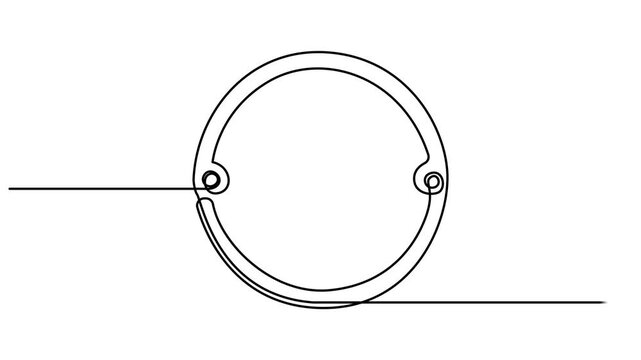 nameplate plaque with screw holes animation continuous one line drawing, Vector graphic of a modern rectangular nameplate design template for door signage, Blank nameplate plaque with screw. full.