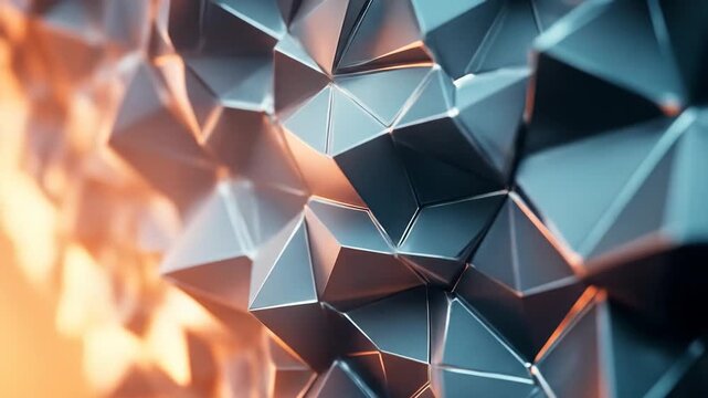 Abstract geometric pattern triangles and light creating modern design