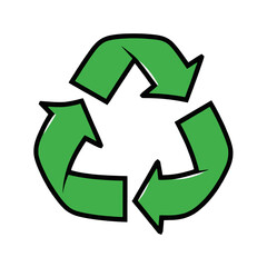 Fototapeta premium recycle symbol on white background