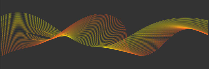 Dynamic flowing wave lines design element. Abstract wave line for banner, template, wallpaper background with wave design. Smooth Flowing Gradient Curves. Vector illustration 