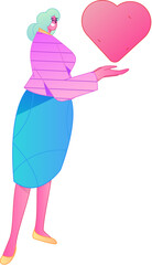 A relief illustration of a figure holding a caring hand, embodying the act of sharing affection.
