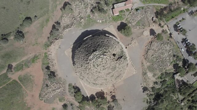 4K Drone View of the Ancient Berber Pyramid in Algeria
