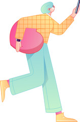 A relief illustration of a figure holding a caring hand, embodying the act of sharing affection.
