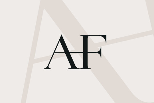 AF or FA letter logo icon design. Classic style luxury initials monogram.
