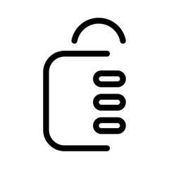Obraz premium Lock icon - minimal outline