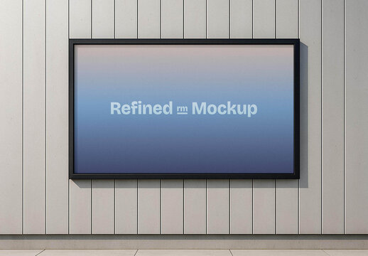 Minimalist Framed Wallscape Mockup