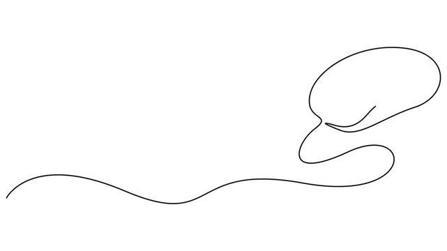 Self animated continuous line drawing of a computer mouse