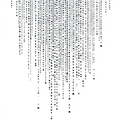 A digital vector background of falling binary code, perfect for creating clipart or web design elements with computer themes