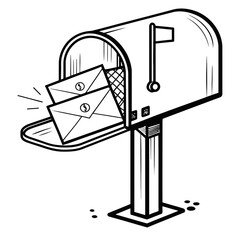 mailbox with letters
