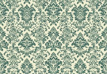 Damask vector seamless pattern. Vintage, paisley elements. Traditional, Turkish motifs. Great for fabric and textile, wallpaper, packaging or any desired idea.