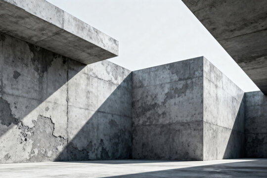 Concrete Architecture, Brutalist Design, Urban Structure, Modern Buildings, Architectural Elements, Geometric Shapes, Concrete Walls, Urban Landscape, Minimalist Aesthetic, Structural Forms