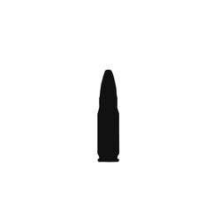 Bullet silhouette vector flat illustration design.