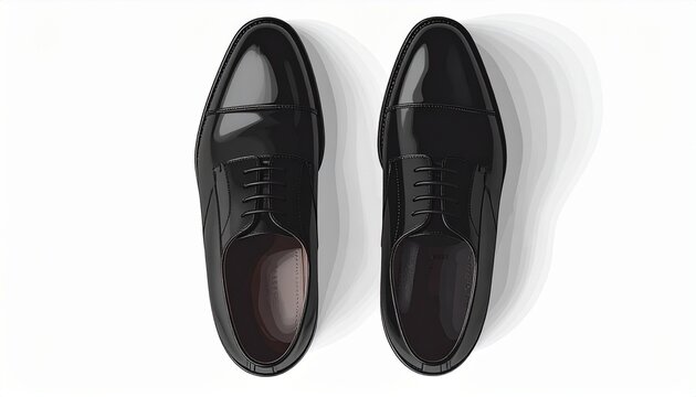 black leather shoes - Powered by Adobe
