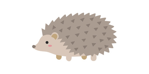 A charming illustration of a cute hedgehog with detailed spines and soft coloring