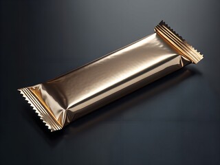 Gold soil snack bar black surface mockup.
