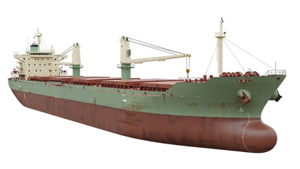 Isolated general cargo ship, bulk carrier, motor ship, sea transport for dry cargo trade