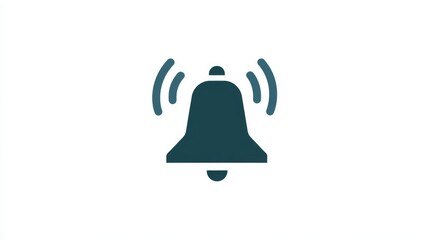 Hand holding bell icon vector symbol illustration concept design business alarm sign