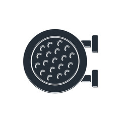 Black Golf sport club icon isolated on white background. Vector