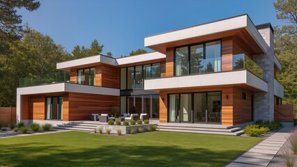 A luxurious modern house