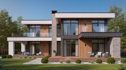 A luxurious modern house