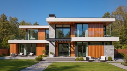 A luxurious modern house