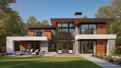 A luxurious modern house