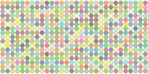 Geometric Pastel Hexagon Grid Seamless Pattern Background