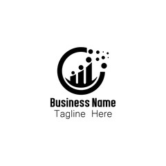 Abstract Business Growth Logo with Data Points