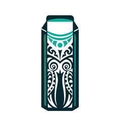 Abstract Geometric Pattern with Maori Style Design