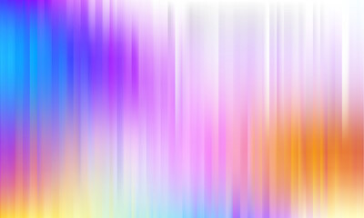 Corrugated iridescent glass background with gradient ribbed abstract design and blue pattern. Color effect with neon line blur and metal