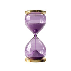 Hourglass on white background, sandglass 3d rendering