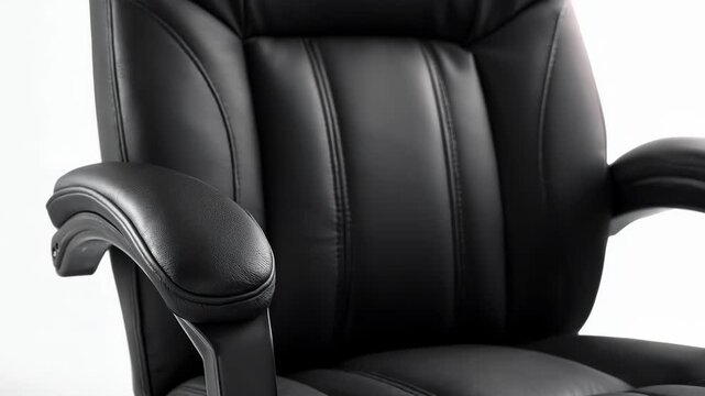 Sleek leather office chair featuring cushioned armrests and breathable ergonomic design ideal for reducing fatigue in busy professional environments