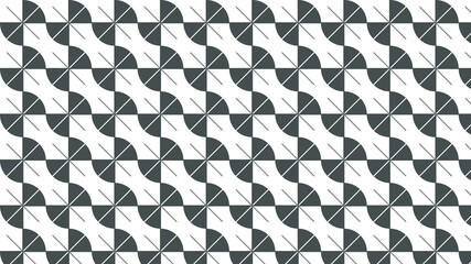 Repeating Pattern of Dark Gray and White Quarter Circles with Lines abstract background