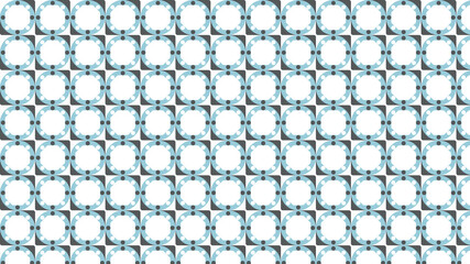 Repeating Pattern of Blue Circles Within Gray Squares on White geometric abstract