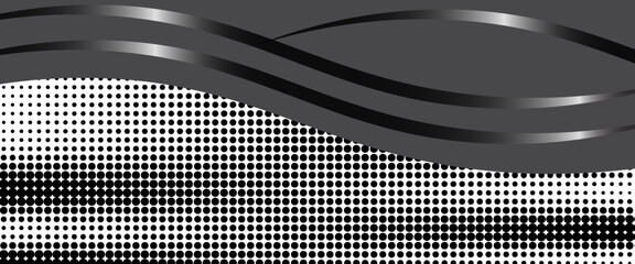 Vector silver white line background curve element with dark space for text and message design, overlapping layers, vector