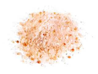 Food and Health - Rose Sea Salt on white Background