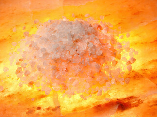 Food and Health - Orange Salt Stone with Salt