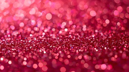 vibrant pink and deep red abstract glitter particles, softly sparkling with intense bokeh effect, embracing a romantic Valentine