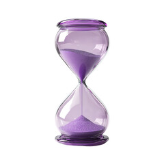 Hourglass on white background, sandglass 3d rendering