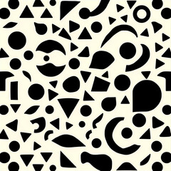 Geometric Pattern Pack – Abstract Black Shapes on Light Background