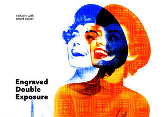 Engraved Double Exposure Effect