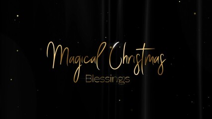Christmas and New Year Typography Blessings, Golden Glamour Title Card 03