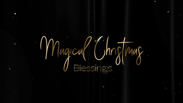 Christmas and New Year Typography Blessings, Golden Glamour Title Card 03