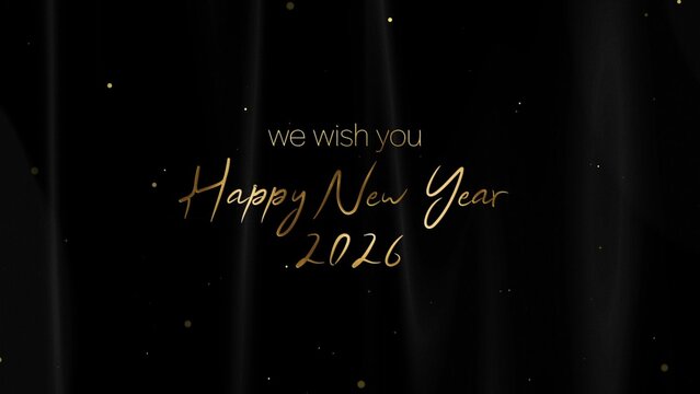 Christmas and New Year Typography Blessings, Golden Glamour Title Card 07