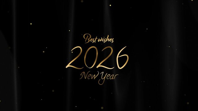 Christmas and New Year Typography Blessings, Golden Glamour Title Card 09