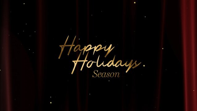 Christmas and New Year Typography Blessings, Golden Glamour Title Card 12