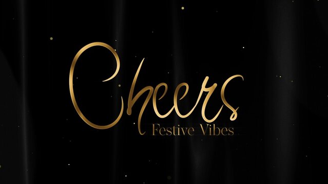Christmas and New Year Typography Blessings, Golden Glamour Title Card 19