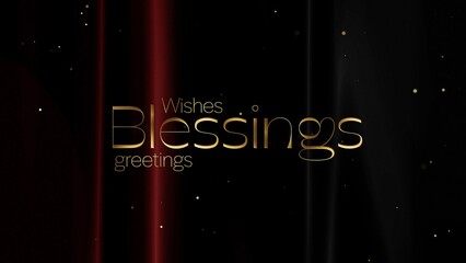 Christmas and New Year Typography Blessings, Golden Glamour Title Card 23