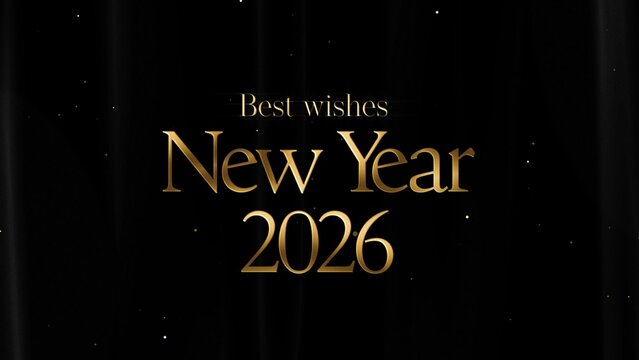 Christmas and New Year Typography Blessings, Golden Glamour Title Card 25