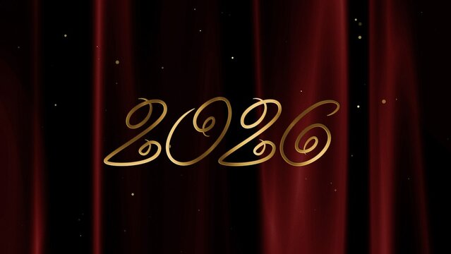 Christmas and New Year Typography Countdown, Golden Glamour Title Card 29